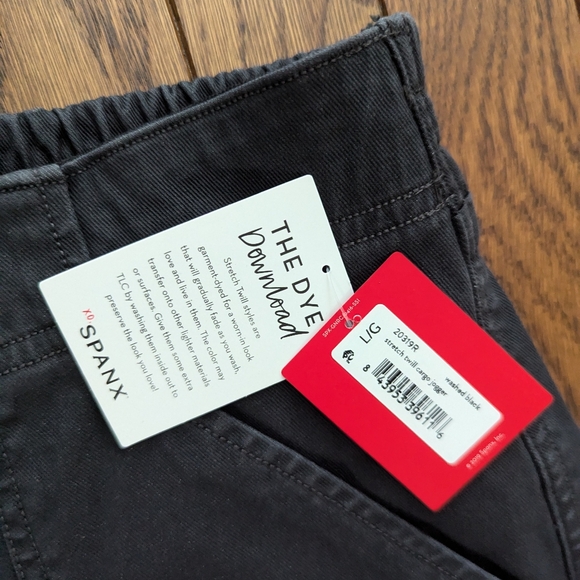 🆕 NWT Spanx black twill pants chino joggers - Picture 10 of 12